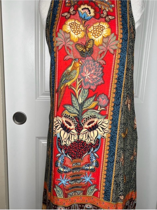 FARM Rio Dresses & Skirts - Farm Rio Vibrant Red Floral & Bird Maxi Dress